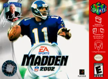 Madden NFL 2002 (USA) box cover front